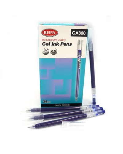 Ручка «Beifa» гелева 0,5 мм синя, швидко сохне, ТМ Beifa