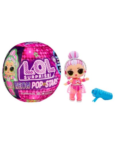 Ігровий набір з лялькою LOL SURPRISE! «Neon Pop. Зірочки» 7 см з аксесуарами, в асортименті, у дисплеї