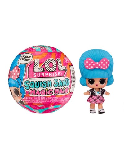Ігровий набір з лялькою LOL Surpris! «Squish Sand.Чарівні зачіски» 7 см, в асортименті, у колбі 9х9х9 см