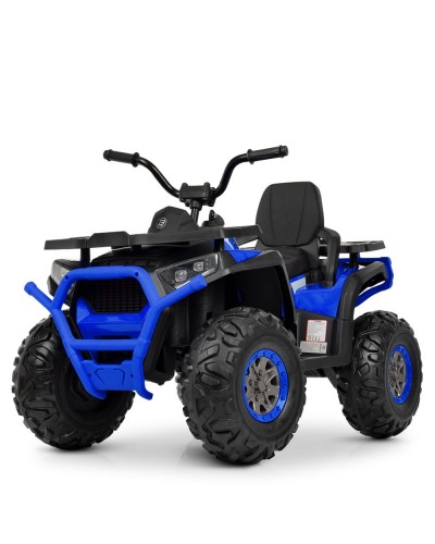 Квадроцикл р/к 2,4G з 2 моторами 35 W на 1 акумуляторі 12 V 9 AH, зі світлом, звуком, MP3, USB та шкіряним сидінням, чорний.