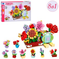 Конструктор «Квіти у горщику» 8 в 1 на 752 деталі, у коробці 42х27х6,5 см