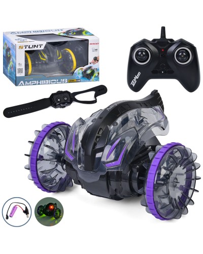 Машина 19,5 см р/к на акумуляторі трюкова зі світлом, USB та 2 пультами, в асортименті, у коробці 28,5х16х18 см