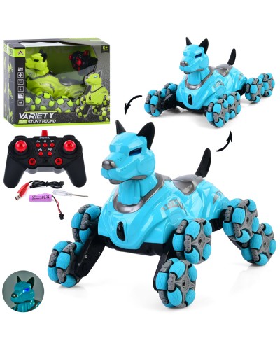 Робот «Песик» 23 см р/к 2,4 G на акумуляторі музичний зі світлом, USB та колесами-роликами, в асортименті, у коробці 25,5х22х18,5 см.