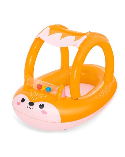 Плотик «Лисеня» 94х66 см зі зйомним захистом від сонця та 3 м'ячиками, від 3 років, з максимальтним навантаженням до 45 кг, у коробці 20х20х4 см, ТМ Intex