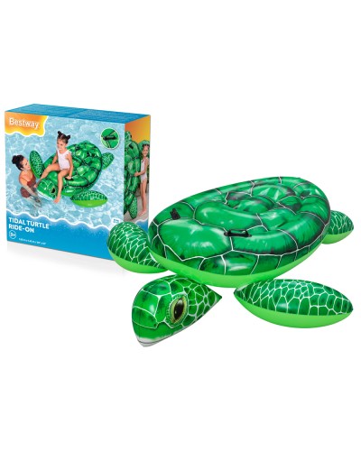 Плотик «Черепаха» 150х145 см з 2 ручками та максимальним навантаженням до 45 кг, від 3 років, у коробці 20х20х4 см