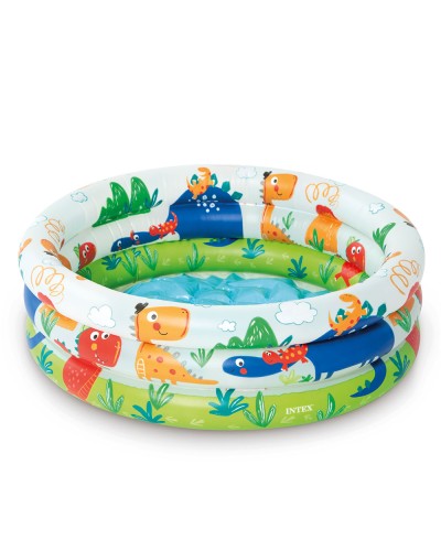 Дитячий басейн «Динозаврики» 61х22 см з надувним дном, у коробці 17х14,5х5,5 см