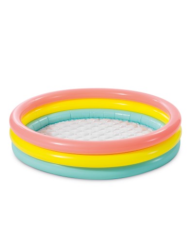 Басейн надувний «Захід сонця» 114х25 см з надувним дном на 3 кільця для дітей від 2 років, у коробці 24,5х7.5х23 см, ТМ Intex