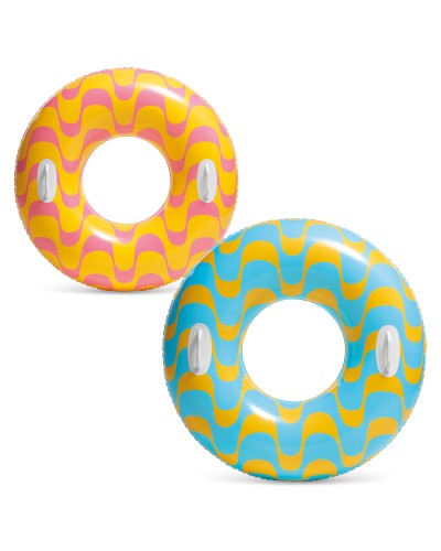 Коло надувне «Вихор» 91 см з 2 ручками та максимальним навантаженням до 60 кг, від 9 років, в асортименті, у коробці 21х3х16 см, ТМ Intex