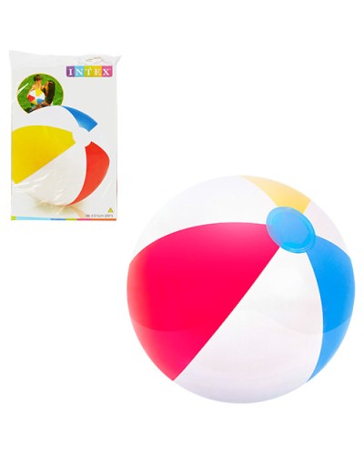 М'яч надувний 51 см зі смужками, у кульку 15,5х25х1 см, ТМ Intex