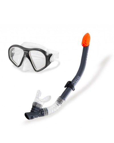 Набір для плавання: трубка та маска на регульованому ремінці 54-65 см, від 14 років, на планшетці 50х20 см, ТМ Intex