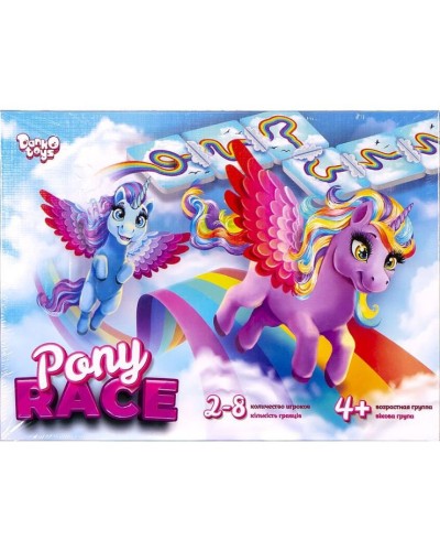 Гра настільна «Гонка Пооні» розважальна з ігрового поля та 80 фішок, у корробці 36х25,5х4,5 см, ТМ Данко Тойс