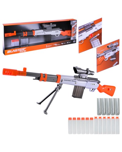 Іграшковий автомат та 12 поролонових куль, у коробці 89х29,5х7,5 см