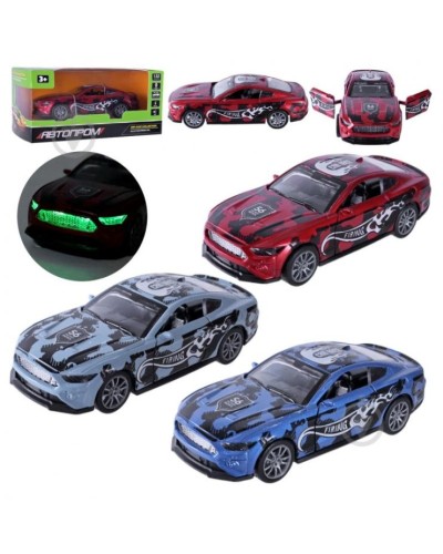 Машина «Ford Fusion» 12 см металева зі світлом, звуком та дверима що відкриваються, на батарейці, в асортименті, у коробці 15х6,5х7 см, АВТОПРОМ