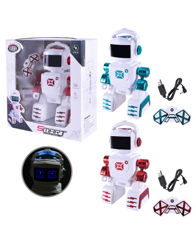 Робот 37,5 см р/к на акумуляторі зі світлом, звуком та usb-зарядкою, в асортименті, у коробці 40,5х15,5х42,6 см