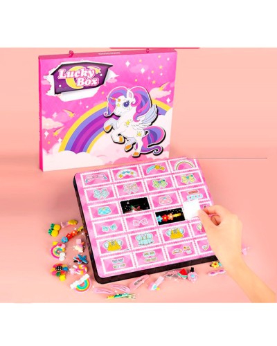 Набір-сюрприз аксесуарів для волосся з заколок та гумок, у коробці 31х27х3 см