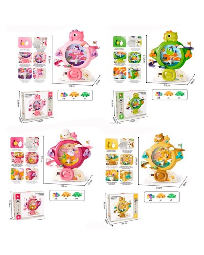 Гра «Злови кульку» 30х32х10 см музична з треком, кермом, машинки, кульками та електронним табло, на батарейках, в асортименті, у коробці 37х32,5х10,5 см