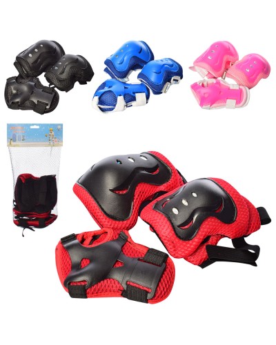 Захист для колін, ліктів та зап'ястя, в асортименті, у сітці 19х29х9 см