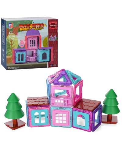 Конструктор «Будиночок» магнітний на 42 деталі, у коробці 28х24х7,5 см.