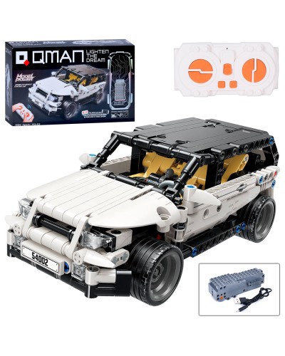 Конструктор «Машина» 21 см на 415 деталей р/к на акумуляторі 2,4G з USB, їздить, можливекерування телефоном, у коробці 43-25-10 см, Qman.