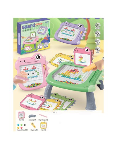 Мозаїка магнітна зі столиком 27х27х14 см та 6 картками, в асортименті, у коробці 28,5х28,5х5 см