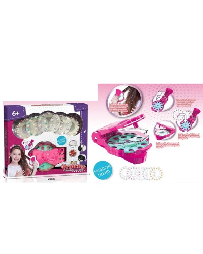 Набір для творчості: стрази та прилад для кріплення на волосся, у коробці 20х17х4 см.