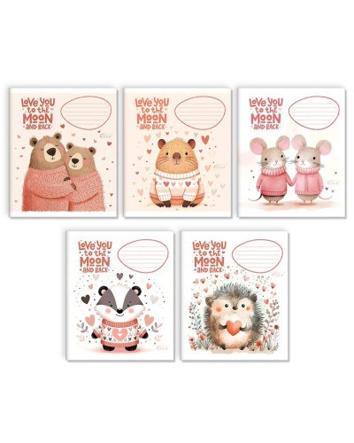 Зошит на 12 аркушів у косу «Ніжність», №3511 ТМ Gold Brisk