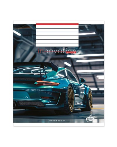 Зошит на 12 аркушів у косу лінію «Інновації» №2544, ТМ Brisk