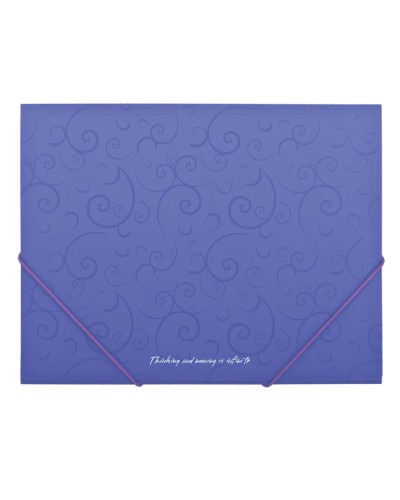 Папка пластикова «BAROCCO» А5 на гумках, фіолетова, TM Buromax