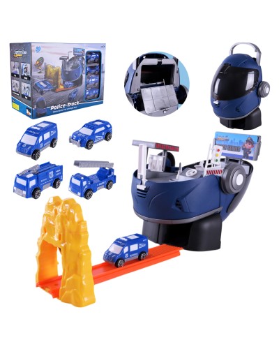 Трек 38х16,5х16,5 см з 4 машинкам розміром 8 см, у коробці 29х14,5х21,5 см