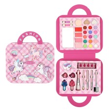 Дитяча косметика: палетка-сумочка, тіні для повік, помада, лак та аксесуари, у коробці: 25х15х2 см