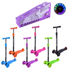 Самокат «MAXI» 4-колісний з колесами PU що світяться, в асортименті, у коробці 58х14,5х28 см.