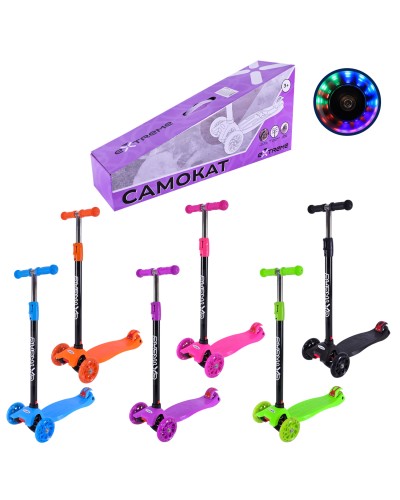 Самокат «MAXI» 4-колісний з колесами PU що світяться, в асортименті, у коробці 58х14,5х28 см.