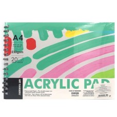 Папір для акрилу «Art Nation» А4 230 г/м2 з 20 аркушів на спіралі, ТМ Art rangers