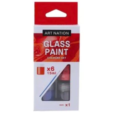 Фарби для розпису по склу на 6 кольорів по 15 мл у коробці, ТМ J.Otten