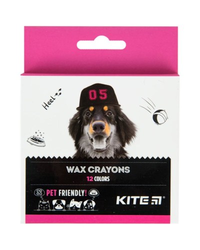 Крейда воскова «Dogs» на 12 кольорів, ТМ Kite