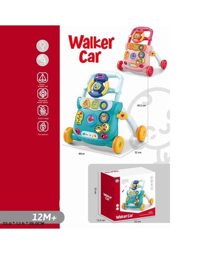 Ходунки-каталка «Перші кроки» зі світлом, звуком та рухомими деталями, в асортименті, у коробці 33х12,5х35 см