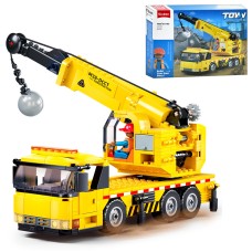 Конструктор «Будівельна машина» на 293 деталі з фігуркою, у коробці 34х29х7 см, SLUBAN