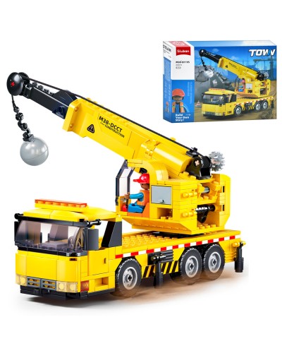 Конструктор «Будівельна машина» на 293 деталі з фігуркою, у коробці 34х29х7 см, SLUBAN