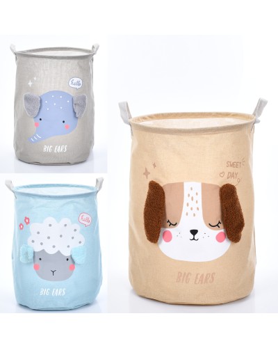 Кошик для іграшок «Тваринки» 35х 44 см з 2 ручками, в асортименті, у пакеті 37х40х3 см