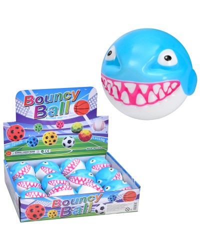 М'яч дитячий «Акула» 7 см антигравітаційний, 12 шт у дисплеї 28х21х7 см