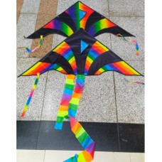 Повітряний змій «Веселка» 110х 55 см з хвостом 95 см, в асортименті, у пакеті 8х78х1 см