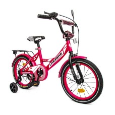 Велосипед «Like2bike Sky» 2-колісний з колесами 16 дюймів зі сталевою рамою, дзвінком, ручним гальмом, рожевий