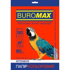 Папір кольоровий «INTENSIV» А4 50 аркушів 80 г/м2 червоний,ТМ Buromax