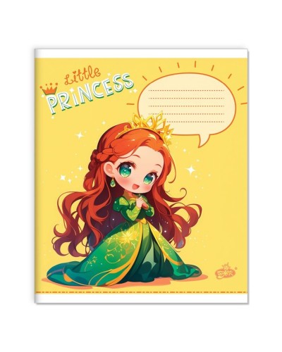 Зошит на 12 аркушів у клітинку «Принцеса» №2538, ТМ Brisk