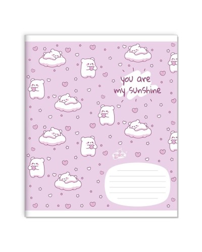 Зошит на 12 аркушів у клітинку «Каваї настрій» №2540, ТМ Brisk