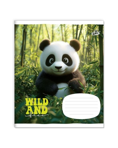 Зошит на 12 аркушів у косу лінію «Світ звірят» №2547, ТМ Brisk