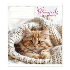 Зошит на 12 аркушів у лінію «Маленькі лапки» №2543, ТМ Brisk