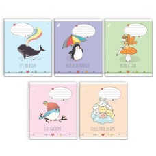 Зошит на 12 аркушів у клітинку «Безтурботність» №0112, Пір'їнка