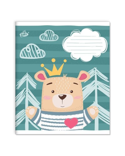 Зошит на 12 аркушів у клітинку «Весела фауна» №2533, ТМ Brisk