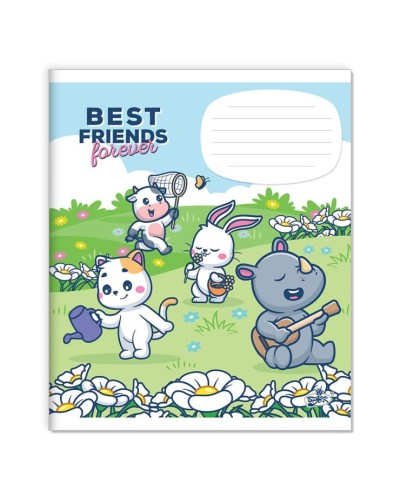 Зошит на 12 аркушів у клітинку «Дружна компанія» №2537, ТМ Brisk